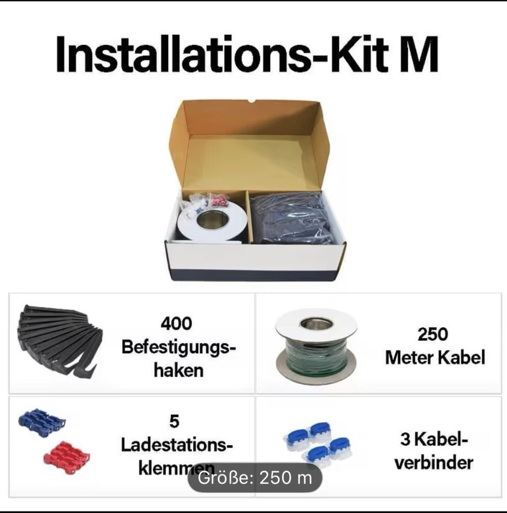 Begrenzungskabel Installationskit Mähroboter M+ 250m alle Modelle 400 Haken